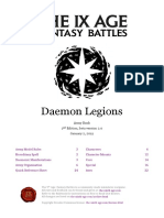 Daemon Legions: Army Book 2 Edition, Beta Version 2.0 January 2, 2019