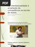 Da Intertextualidade à Ampliação Da Competência Na Escrita
