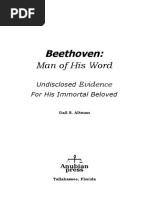 Beethoven Man Of His Word Undisclosed Evidence For His Immortal Beloved Gail S Altman Rtf Ludwig Van Beethoven