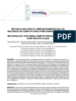 Metodología para El Dimensionamiento de Los Recursos de Cómputo para Pyme Sobre Nube Privada