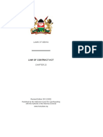 Laws of Kenya Contract Act Summary