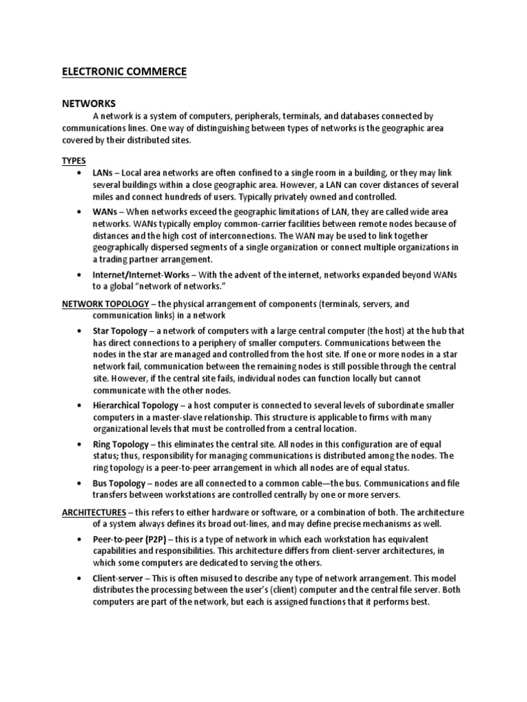Understanding Network Systems in E-Commerce | PDF | Network Topology ...