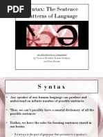 Syntax: The Sentence Patterns of Language