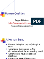 Human Qualities: Teppo Räisänen Teppo - Raisanen@oamk - Fi