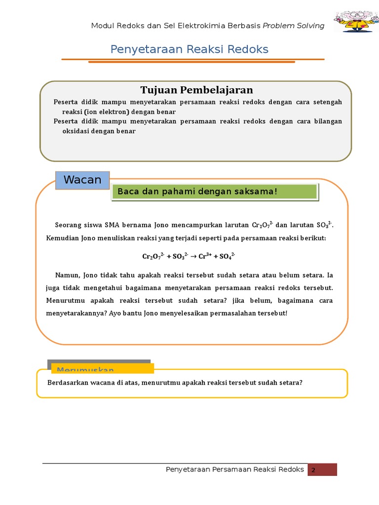 2 Kegiatan 1 Penyetaraan Reaksi Redoks