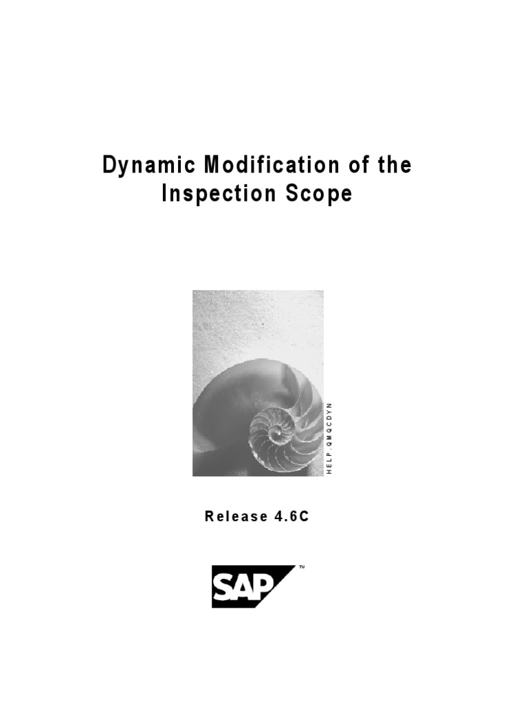 Dynamic Modification of The Inspection Scope: Release 4.6C | PDF | Ibm ...