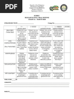 RUBRIC Research Oral Defense