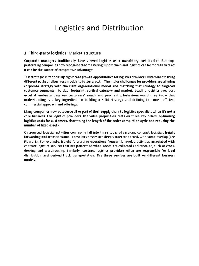 Distributors Business Model PDF Cargo Logistics