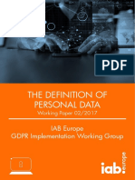 IAB Europe GUIDANCE: Understanding the definition of personal data under the GDPR