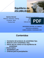 Equilibrio de Solubilidad 2016