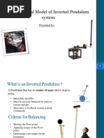 Mathematical Model of Inverted Pendulum system