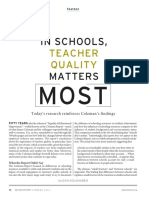 In Schools,: Teacher Quality