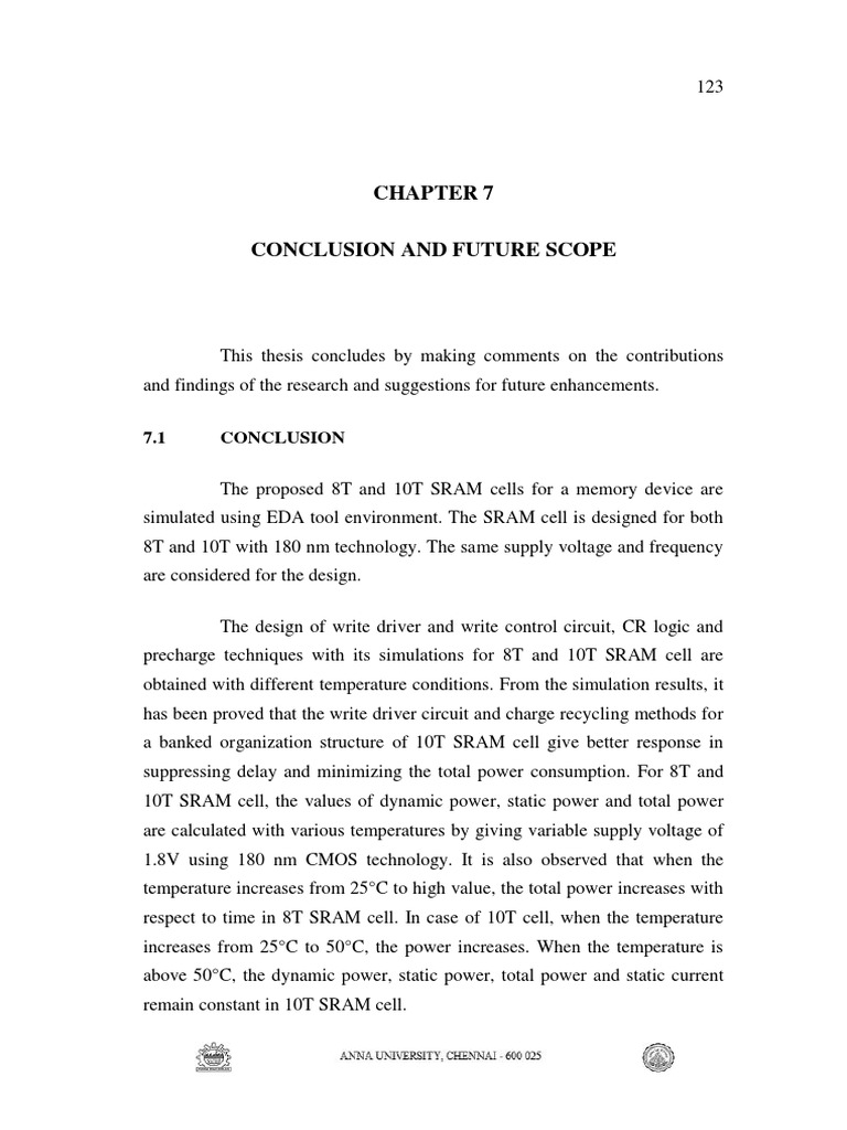15 Conclusion and Future Scope PDF Electronic Circuits Cmos