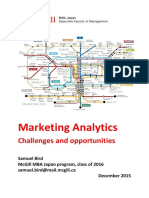 Marketing Analytics - Challenges and Opportunities - Samuel Bird - McGill MBA Japan 2016 - 20151210