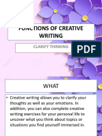 Functions of Creative Writing