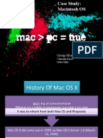 Case Study: Evolution of Mac OS X Operating System