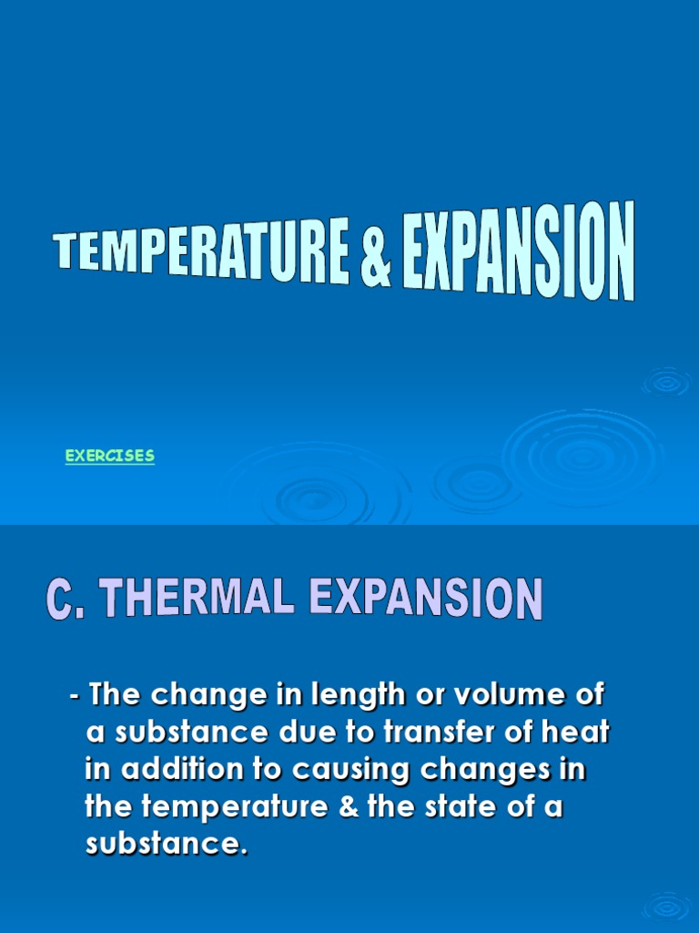 Temperature and Expansion PDF Thermal Expansion Temperature