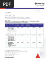 Date: 03-01-2019 Johnson Matthey: Sr. No. Item Description Tile Price Grid Price Installation Cost. Installed Price