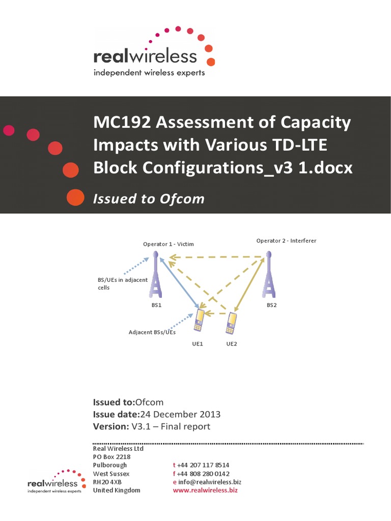 Capacity Impacts | PDF | Duplex (Telecommunications) | Electromagnetic ...