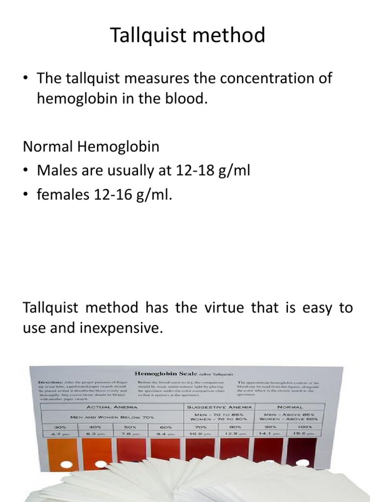 Metode Tallquist untuk Estimasi Hemoglobin | PDF
