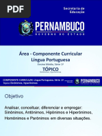 Sinônimos, hiperônimos.