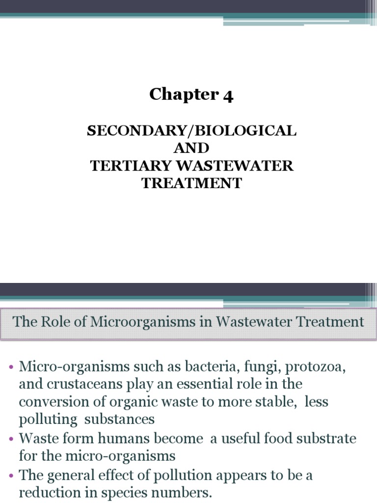 Microorganisms in Wastewater Treatment | PDF | Sewage Treatment ...