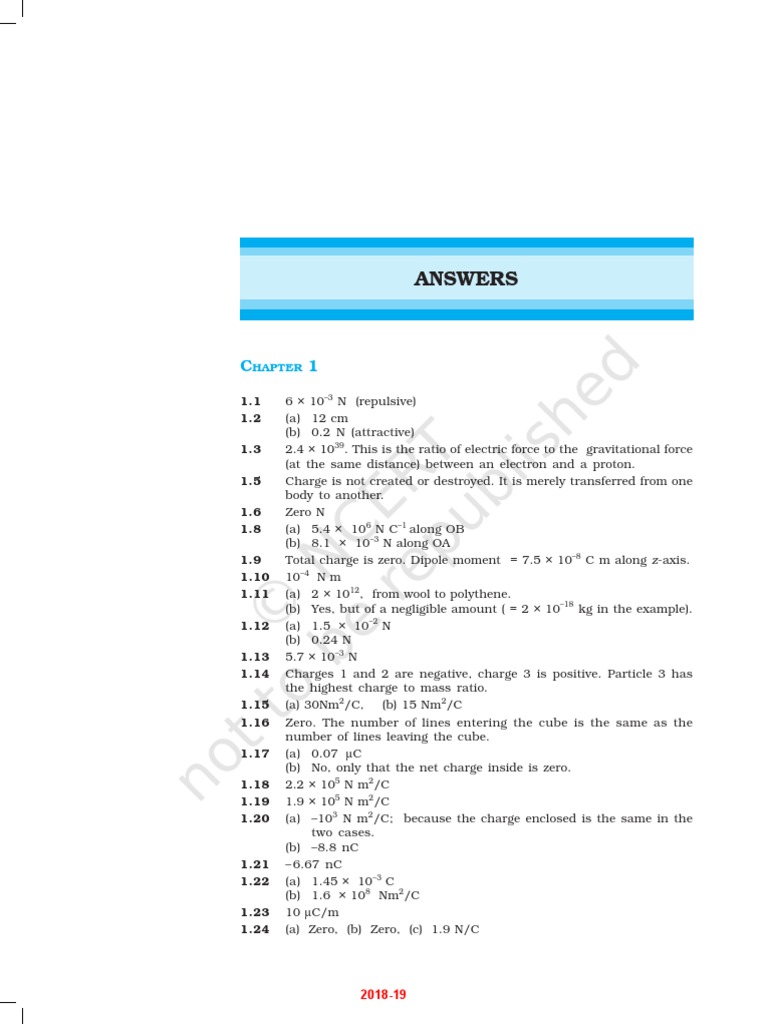 Physics: Answers | PDF | Magnetization | Electrical Impedance