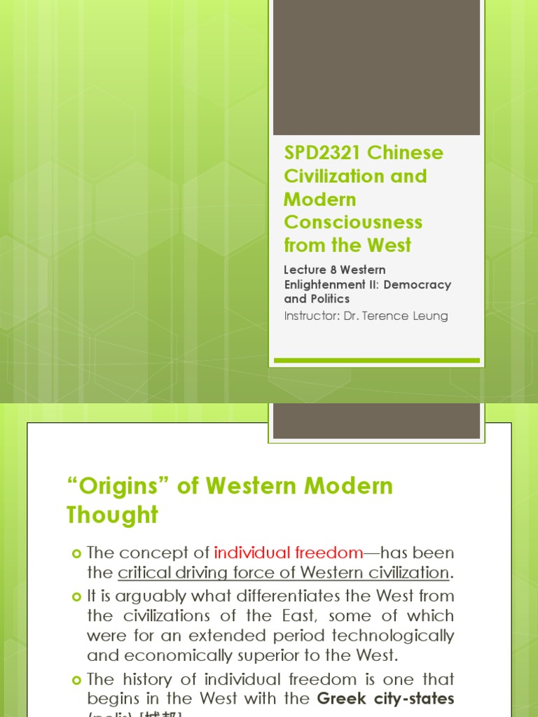L8 - "Origins" of Western Modern Thought | PDF | Age Of Enlightenment ...