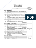 CHY-107: Organic Chemistry Even Semester, 2016-17 Instructional Plan L T P: 3-2-0 Credits: 4 No. Topic(s) Reference and Unit 3: Stereochemistry