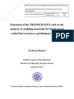 Extension of The TRANSURANUS Code To The Analysis of Cladding Materials For Liquid Metal Cooled Fast Reactors - A Preliminary Approach PDF
