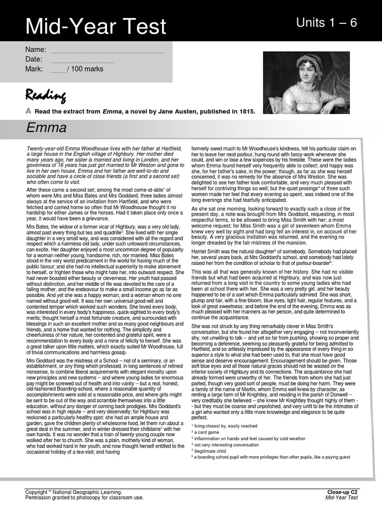 Close Up C2 Revision | PDF | Emma (Novel)