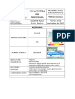 Ficha Técnica Del Alopurinol