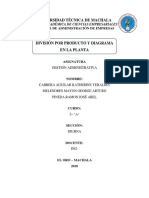 Distribución Por Producto y Diagrama en La Planta