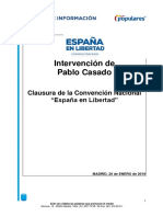 Intervención de Pablo Casado en la clausura de la Convención Nacional del PP