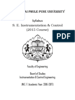 Savitribai Phule Pune University Syllabus S. E. Instrumentation & Control (2015 Course)