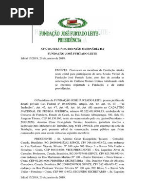 Edital 17/2019, 20 de janeiro de 2019.