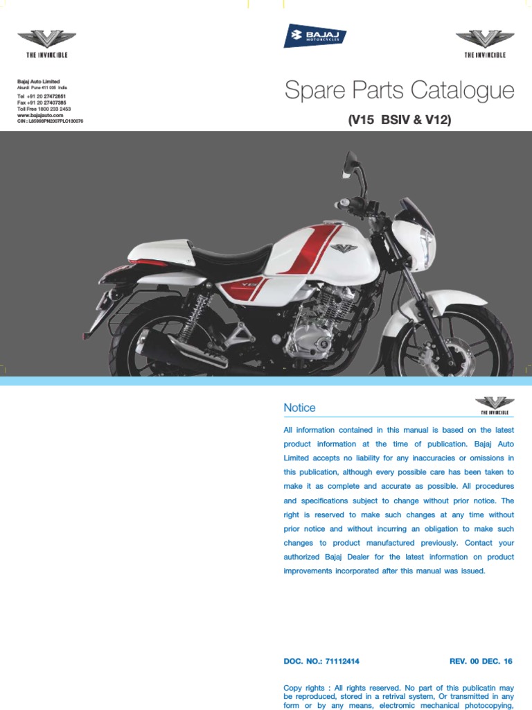 Bajaj v15 parts shop