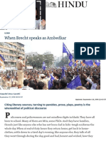 When Brecht Speaks As Ambedkar - The Hindu