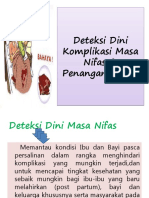 Deteksi Dini Komplikasi Masa Nifas & Penanganan Nya