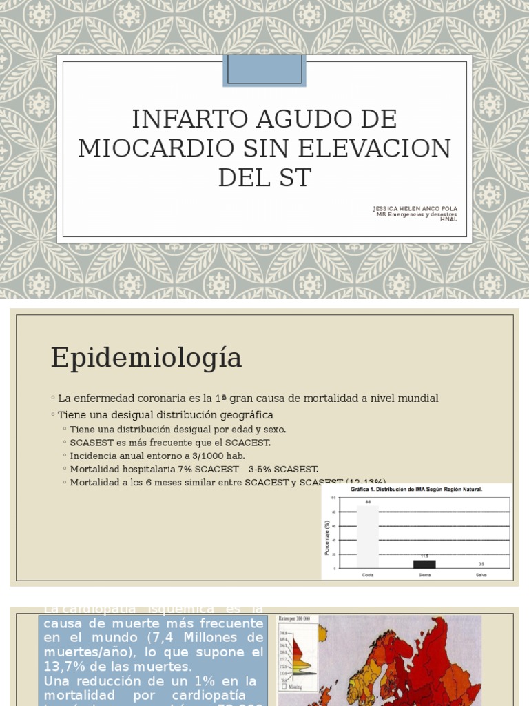Infarto Agudo de Miocardio Sin Elevacion Del ST | PDF | Infarto de ...