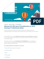 Manual de SEO para Principiantes en 2016 (9 Videotutoriales) PDF