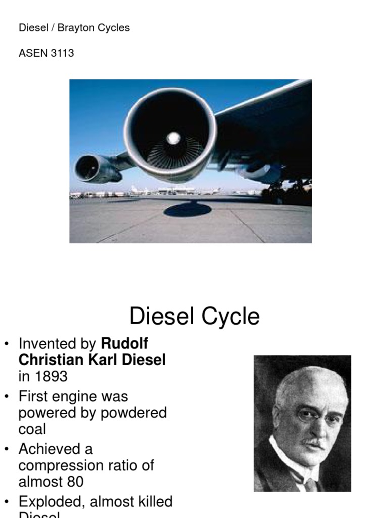 Diesel Engine and Brayton Cycle Overview | PDF | Diesel Engine ...