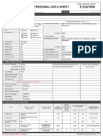 Unique Applicant Personal Data Sheet