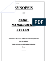 Bank Management System V.B Synopsis