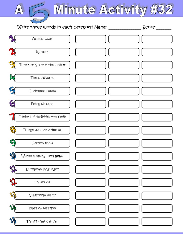 Word Categorization Exercise | PDF | Grammar | Human Communication
