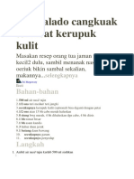 Sambalado Cangkuak Teri Feat Kerupuk Kulit