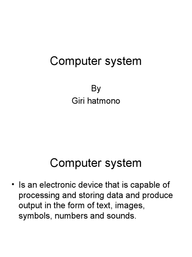 Overview of Computer Systems and Components | PDF | Games & Activities ...