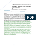 6 the Effect of Task Complexity on Fluency and Lexical Complexity of EFL Learners' Argumentative Writing