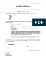 Cancellation Form No. 4