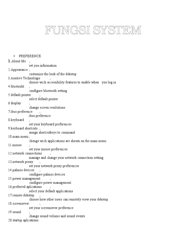 System Preferences and Settings Guide | PDF